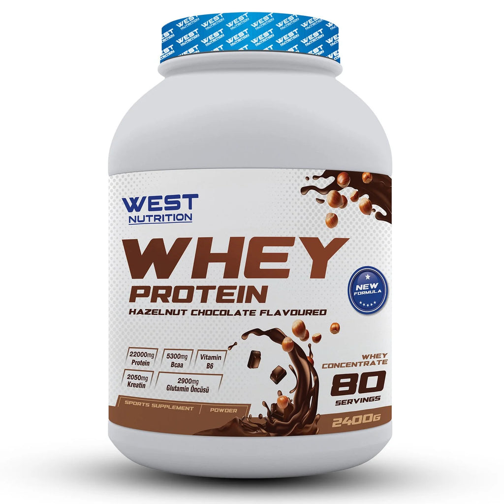 West Whey Protein Tozu 2400g - Çikolata ve Fındık Aromalı
