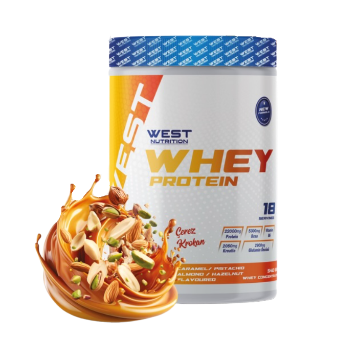 West Whey Protein Tozu 540g 18 Servis - Çerez Krokan Aromalı